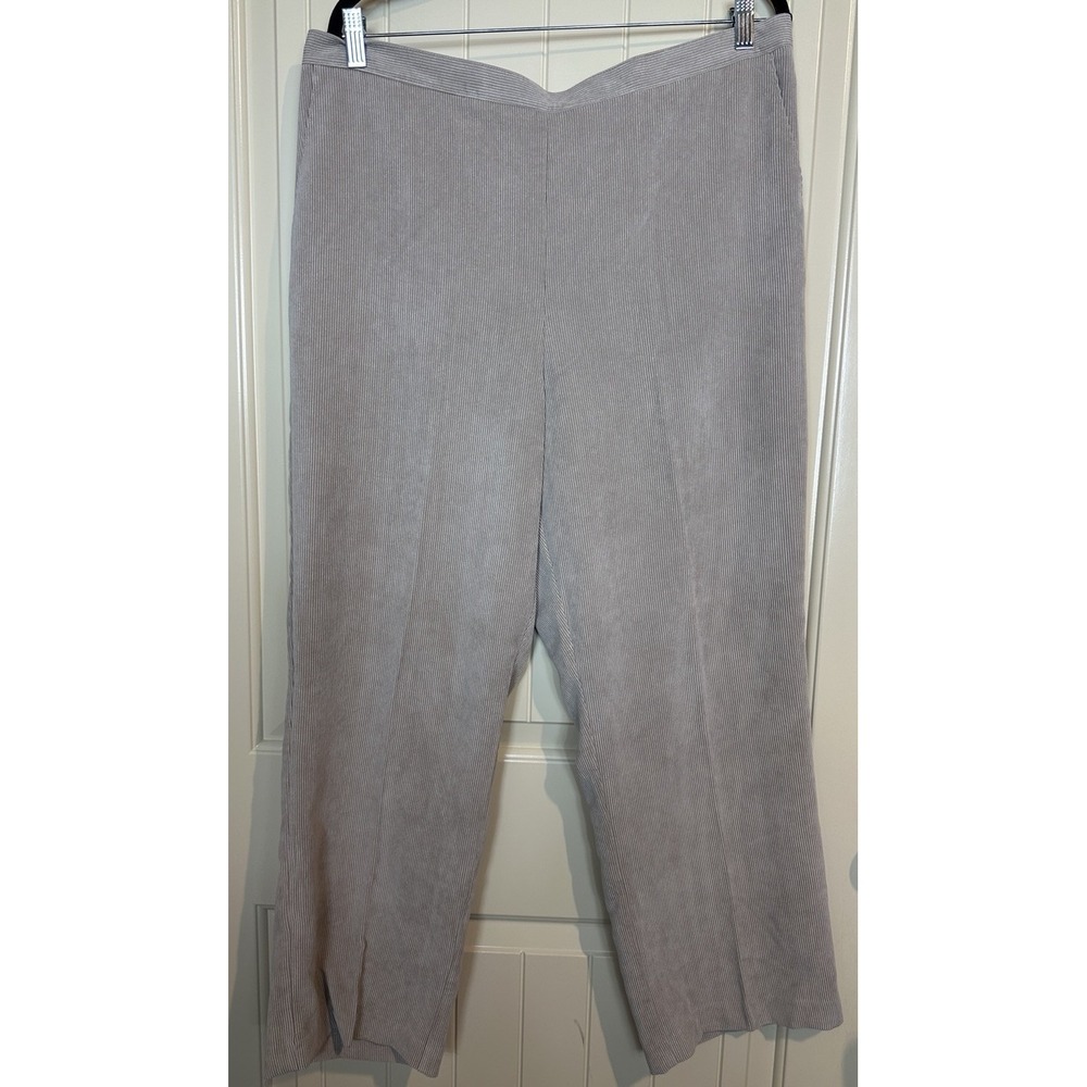 Alfred Dunner‎ Classic Fit Pull corduroy pants sz 18 GUC pockets comfort